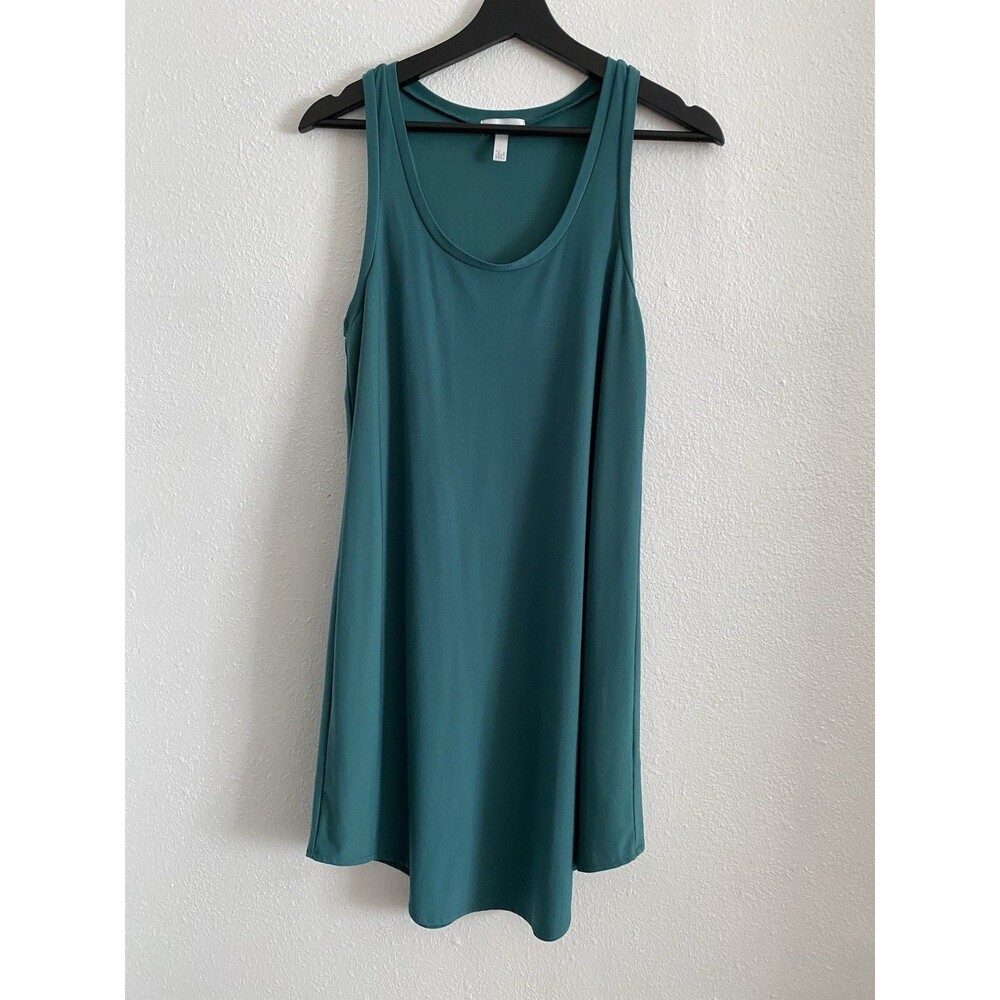 Leith Tank Dress Small Green Scoop Neck Midi Casual Shift S J1